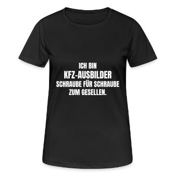 Automotive instructor Screw by screw to journeyman. - Women's Breathable T-Shirt - black - Front - AI Model Female 172 light (172cm)