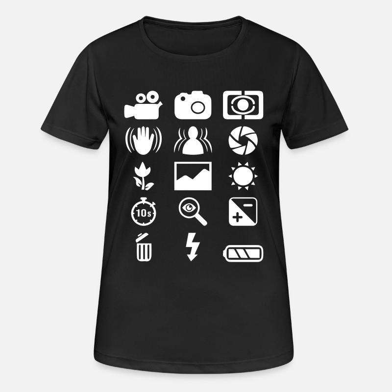 DSLR Camera icon - Women's Breathable T-Shirt - black