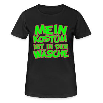 Mein Kostüm in Wäsche - Frauen T-Shirt atmungsaktiv - Schwarz - Vorne - AI Model Female 172 light (172cm)