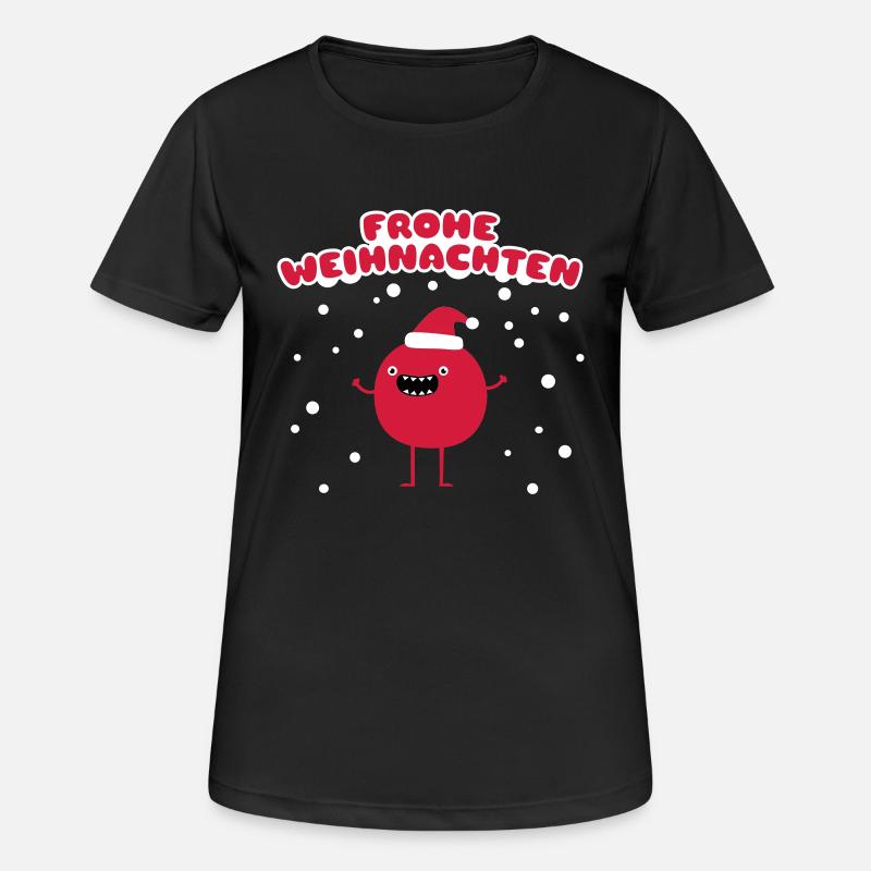 Funny Santa Claus - Merry Christmas - Women's Breathable T-Shirt - black