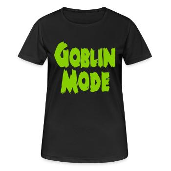 GOBLIN MODE - Women's Breathable T-Shirt - black - Front - AI Model Female 172 light (172cm)