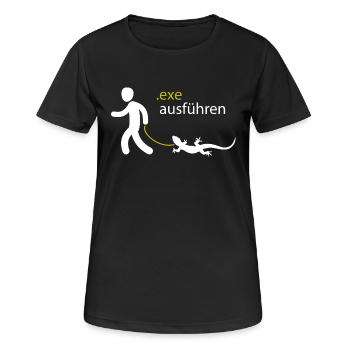 .exe ausführen ADMIN - Women's Breathable T-Shirt - black - Front - AI Model Female 172 light (172cm)