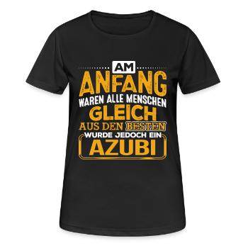 AZUBI - Der Beste - Frauen T-Shirt atmungsaktiv - Schwarz - Vorne - AI Model Female 172 light (172cm)