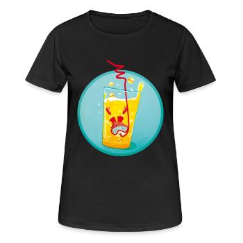 Lieblingslimo - Frauen T-Shirt atmungsaktiv - Schwarz - Vorne - AI Model Female 172 light (172cm)