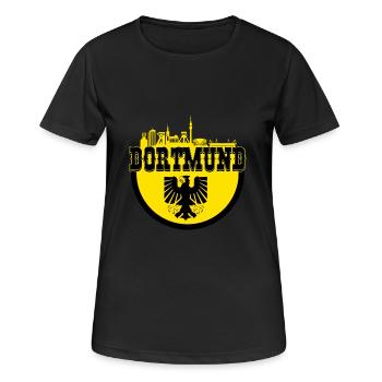 dortmund_logo - Frauen T-Shirt atmungsaktiv - Schwarz - Vorne - AI Model Female 172 light (172cm)