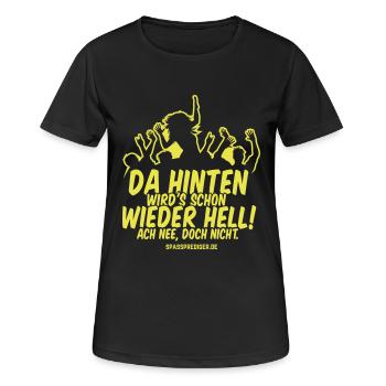 Festival - Frauen T-Shirt atmungsaktiv - Schwarz - Vorne - AI Model Female 172 light (172cm)