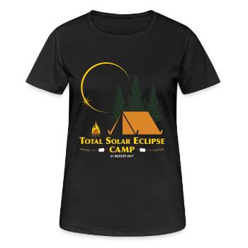 Total Solar Eclipse Camp - Women's Breathable T-Shirt - black - Front - AI Model Female 172 light (172cm)