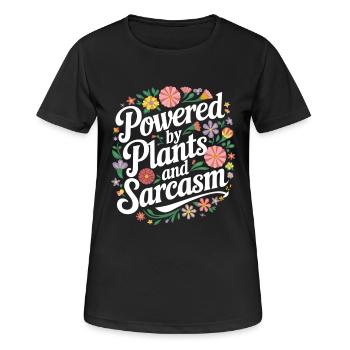 Végétarien Végétalien Végétarien Végétarien - T-shirt respirant Femme - noir - Devant - AI Model Female 172 light (172cm)