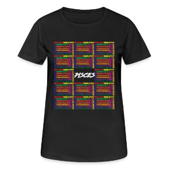 Sternzeichen Fische - Frauen T-Shirt atmungsaktiv - Schwarz - Vorne - AI Model Female 172 light (172cm)