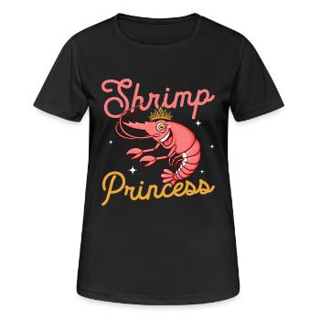 Shrimp Princess Shrimp Lover Seafood - Frauen T-Shirt atmungsaktiv - Schwarz - Vorne - AI Model Female 172 light (172cm)