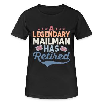 Un facteur légendaire a pris sa retraite - T-shirt respirant Femme - noir - Devant - AI Model Female 172 light (172cm)