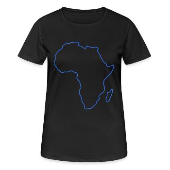 Aperçu de l’Afrique - T-shirt respirant Femme - noir - Devant - AI Model Female 172 light (172cm)
