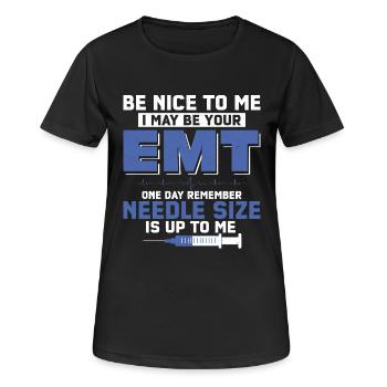 Je pourrais être votre ambulancier ambulancier un jour secouriste - T-shirt respirant Femme - noir - Devant - AI Model Female 172 light (172cm)