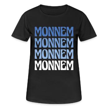 Monnem Mannheim Dialect Gift - Women's Breathable T-Shirt - black - Front - AI Model Female 172 light (172cm)