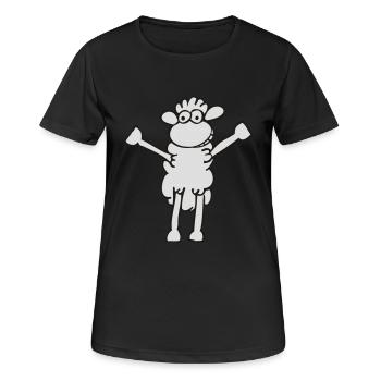 Clemens - Frauen T-Shirt atmungsaktiv - Schwarz - Vorne - AI Model Female 172 light (172cm)