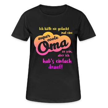 Super coolee Oma Geschenk beste Oma - Frauen T-Shirt atmungsaktiv - Schwarz - Vorne - AI Model Female 172 light (172cm)