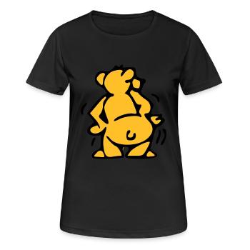 Bär - Frauen T-Shirt atmungsaktiv - Schwarz - Vorne - AI Model Female 172 light (172cm)