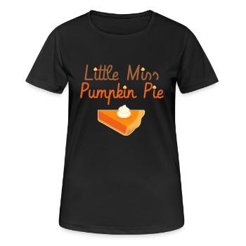 Little Miss Pumpkin Pie - Pumpkin Halloween Fall - Women's Breathable T-Shirt - black - Front - AI Model Female 172 light (172cm)