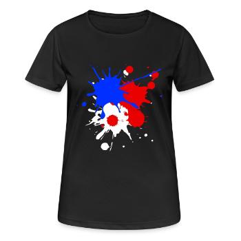 Paint splash flag flag World Championship - Women's Breathable T-Shirt - black - Front - AI Model Female 172 light (172cm)
