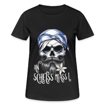 Grantler Trachtenshirt bayrische Mundart Dialekt - Frauen T-Shirt atmungsaktiv - Schwarz - Vorne - AI Model Female 172 light (172cm)