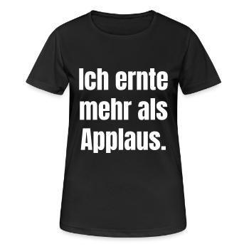 Farmer gagne plus que des applaudissements. - T-shirt respirant Femme - noir - Devant - AI Model Female 172 light (172cm)