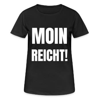 Moin is enough! - Women's Breathable T-Shirt - black - Front - AI Model Female 172 light (172cm)