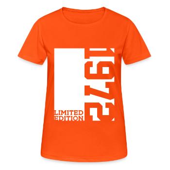 54E ANNIVERSAIRE ÉDITION LIMITÉE 1972 - T-shirt respirant Femme - orange néon - Devant - AI Model Female 172 dark (172cm)
