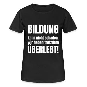 Études de fin d’études terminées - T-shirt respirant Femme - noir - Devant - AI Model Female 172 light (172cm)