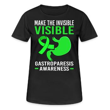 Darm Krankheit Gastroparese - Frauen T-Shirt atmungsaktiv - Schwarz - Vorne - AI Model Female 172 light (172cm)