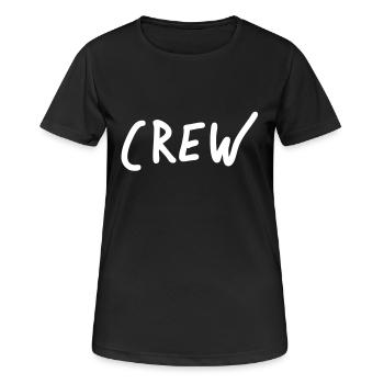 crew - T-shirt respirant Femme - noir - Devant - AI Model Female 172 light (172cm)