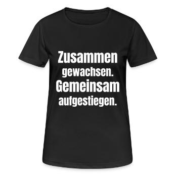 Grandir ensemble. Debout ensemble. - T-shirt respirant Femme - noir - Devant - AI Model Female 172 light (172cm)