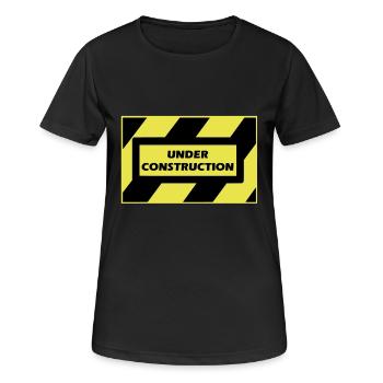 under_construction - Women's Breathable T-Shirt - black - Front - AI Model Female 172 light (172cm)