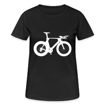 Time trial bike - Women's Breathable T-Shirt - black - Front - AI Model Female 172 light (172cm)