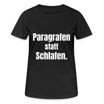 Des paragraphes au lieu de dormir. - T-shirt respirant Femme - noir - Devant - AI Model Female 172 light (172cm)