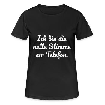Je suis la belle voix au téléphone - T-shirt respirant Femme - noir - Devant - AI Model Female 172 light (172cm)