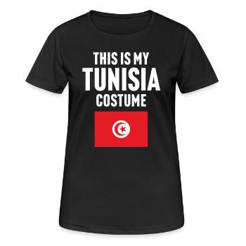 C’est mon costume de Tunisie - T-shirt respirant Femme - noir - Devant - AI Model Female 172 light (172cm)