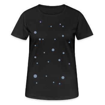 Punkte Muster - Frauen T-Shirt atmungsaktiv - Schwarz - Vorne - AI Model Female 172 light (172cm)