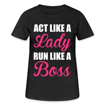 Run - T-shirt respirant Femme - noir - Devant - AI Model Female 172 light (172cm)