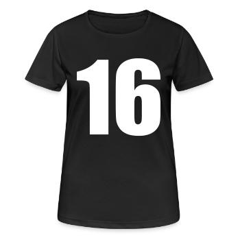 16 - T-shirt respirant Femme - noir - Devant - AI Model Female 172 light (172cm)