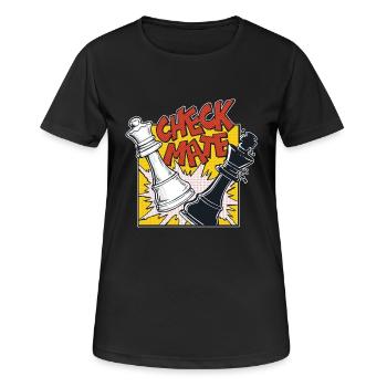 CHECKMATE (chessmatt) - Women's Breathable T-Shirt - black - Front - AI Model Female 172 light (172cm)