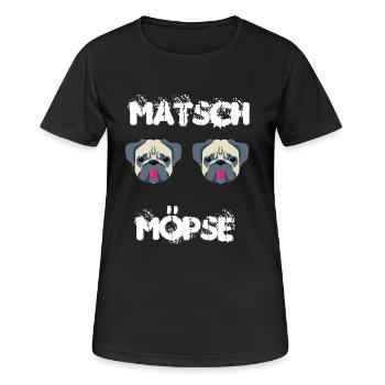 Matsch Möpse - Frauen T-Shirt atmungsaktiv - Schwarz - Vorne - AI Model Female 172 light (172cm)