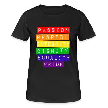 Pride LGBT gay lesbian homosexual marriage - Women's Breathable T-Shirt - black - Front - AI Model Female 172 light (172cm)