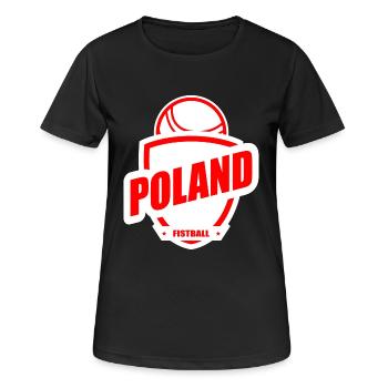 Faustball Polen Mannschaft WM Geschenk - Frauen T-Shirt atmungsaktiv - Schwarz - Vorne - AI Model Female 172 light (172cm)