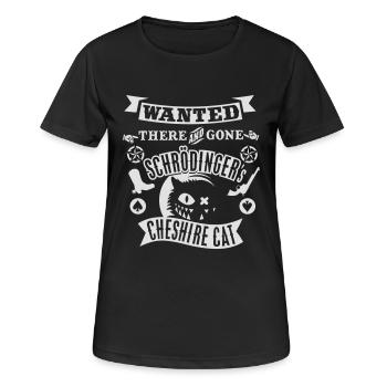 Schrödingers Grinsekatz - Frauen T-Shirt atmungsaktiv - Schwarz - Vorne - AI Model Female 172 light (172cm)