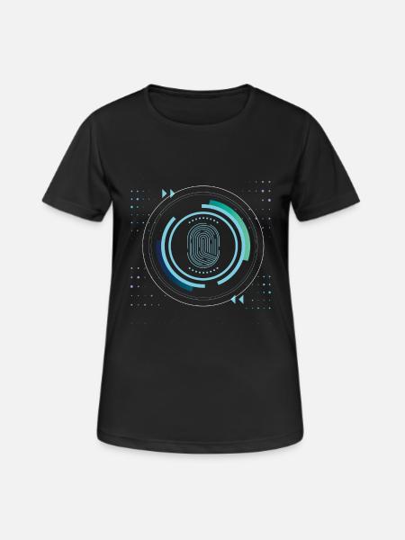 identity security safe nerd pixel pc tech science - Women's Breathable T-Shirt - black