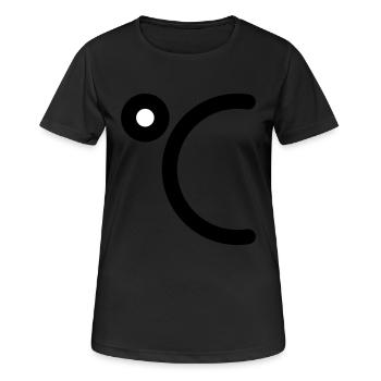 Icône Degrés Celsius à personnaliser - T-shirt respirant Femme - noir - Devant - AI Model Female 172 light (172cm)