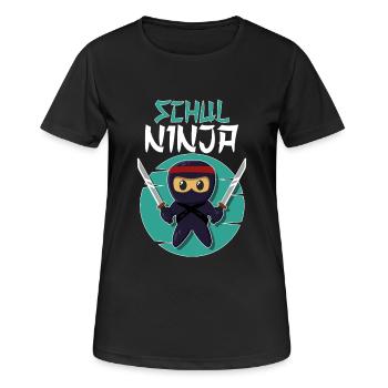 School Ninja School Ninja School Enrollment Boys Ninja - Women's Breathable T-Shirt - black - Front - AI Model Female 172 light (172cm)