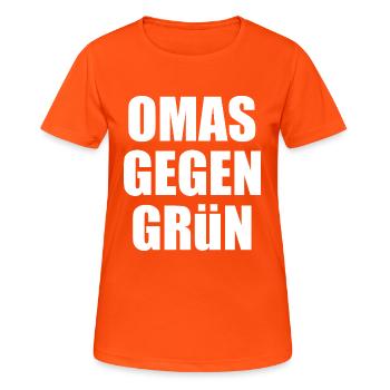 Omas gegen grün - Frauen T-Shirt atmungsaktiv - Neonorange - Vorne - AI Model Female 172 dark (172cm)