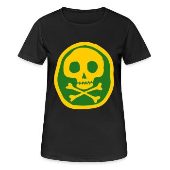 Crâne et os - T-shirt respirant Femme - noir - Devant - AI Model Female 172 light (172cm)