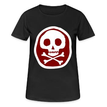Crâne et os - T-shirt respirant Femme - noir - Devant - AI Model Female 172 light (172cm)
